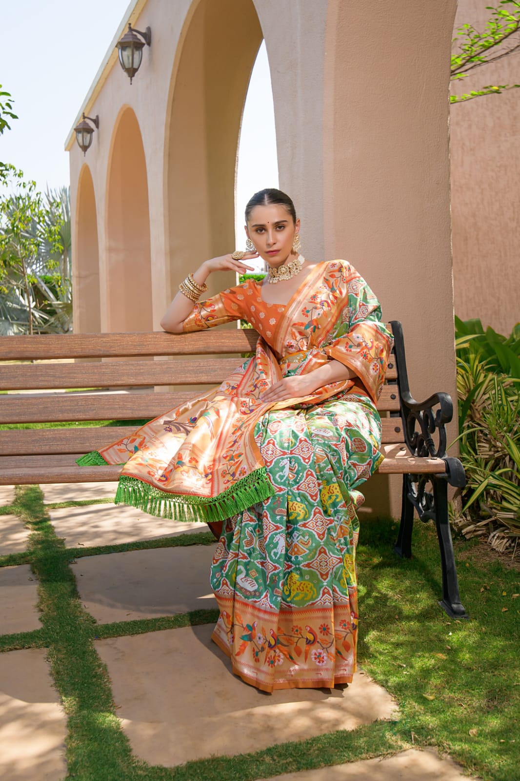 Paithani Silk Saree with Zari Weaving Work