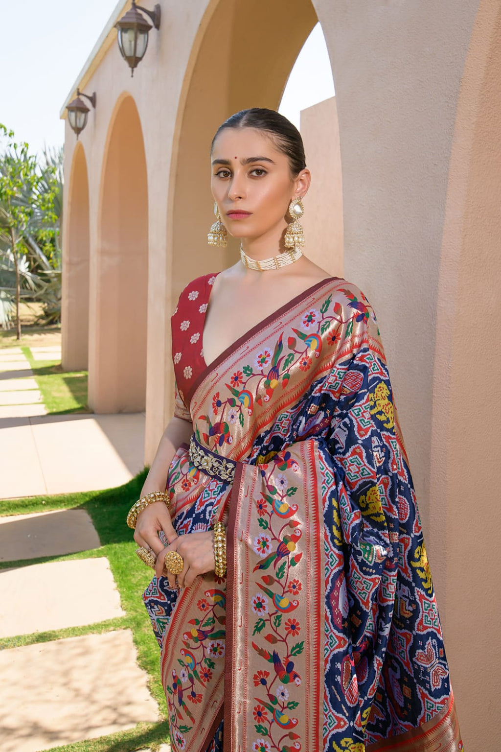 Paithani Silk Saree with Zari Weaving Work