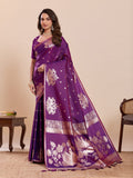 Soft Paithani Silk Saree with Zari Weaving Work