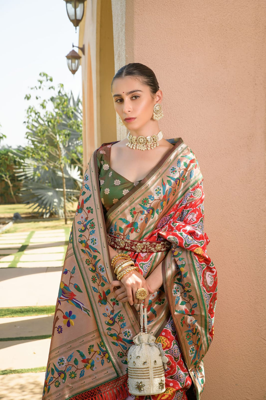 Paithani Silk Saree with Zari Weaving Work