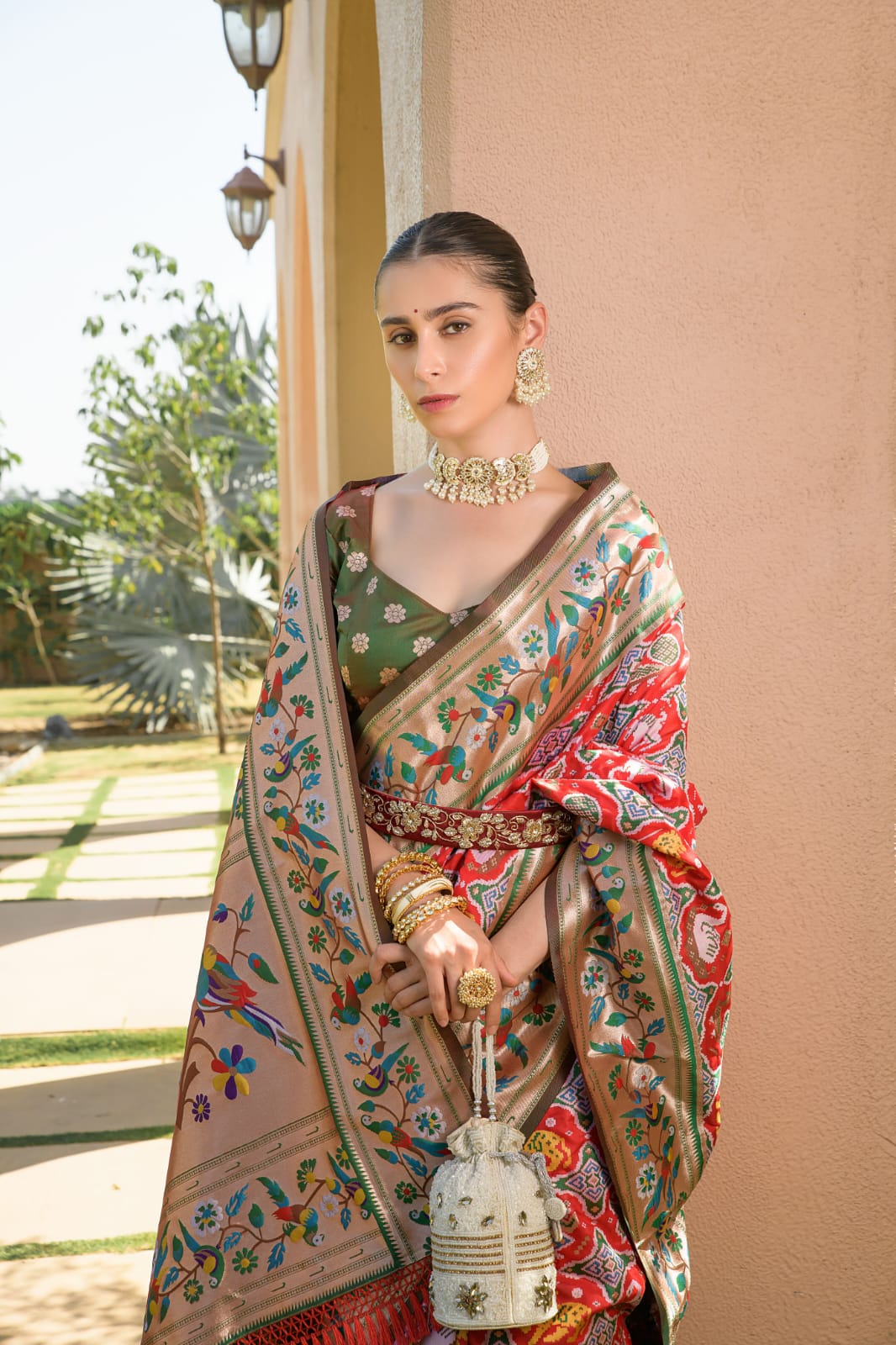 Paithani Silk Saree with Zari Weaving Work