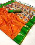 Traditional Paithani Silk Saree with Zari Weaving Work
