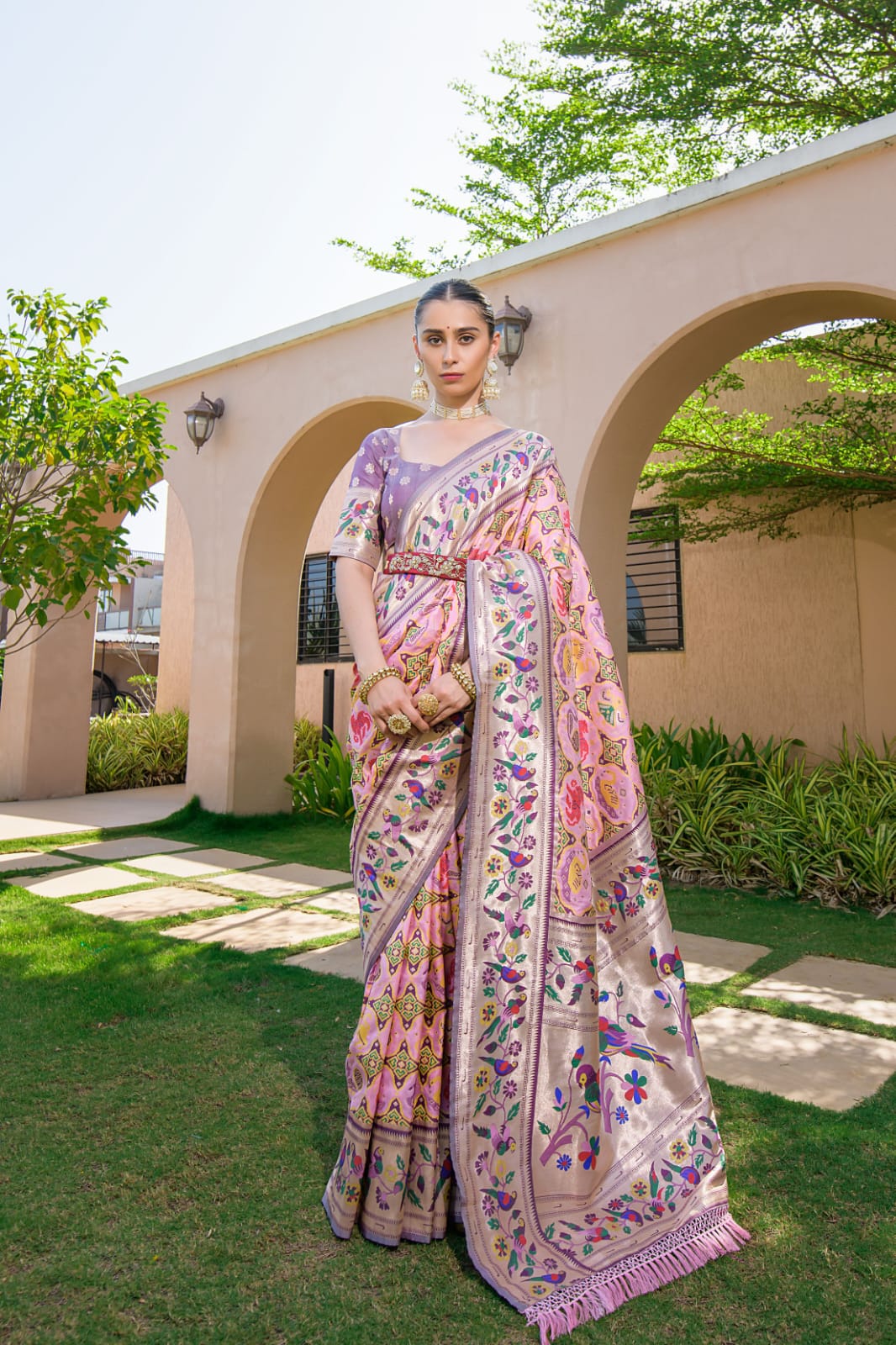 Paithani Silk Saree with Zari Weaving Work