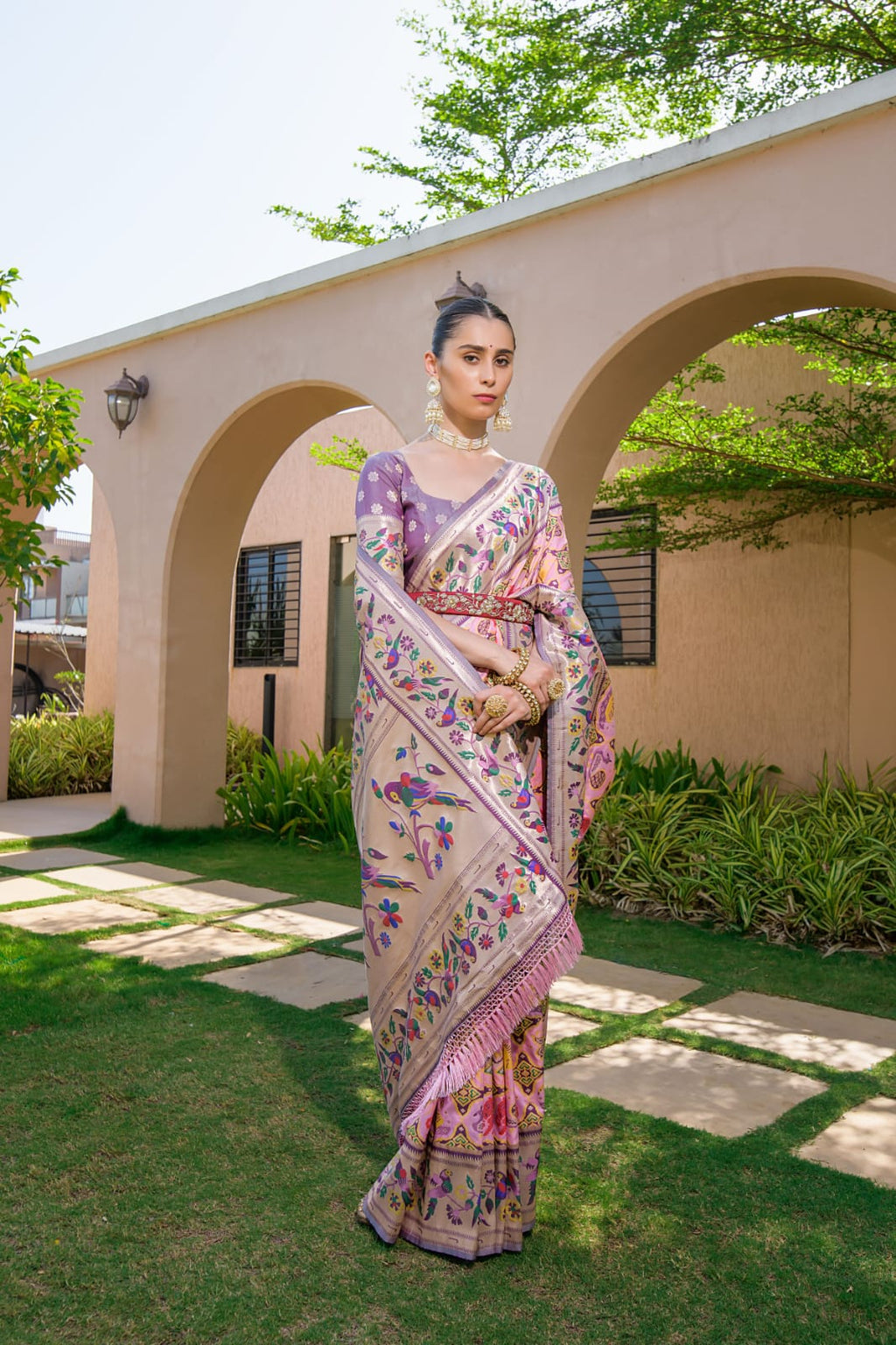 Paithani Silk Saree with Zari Weaving Work