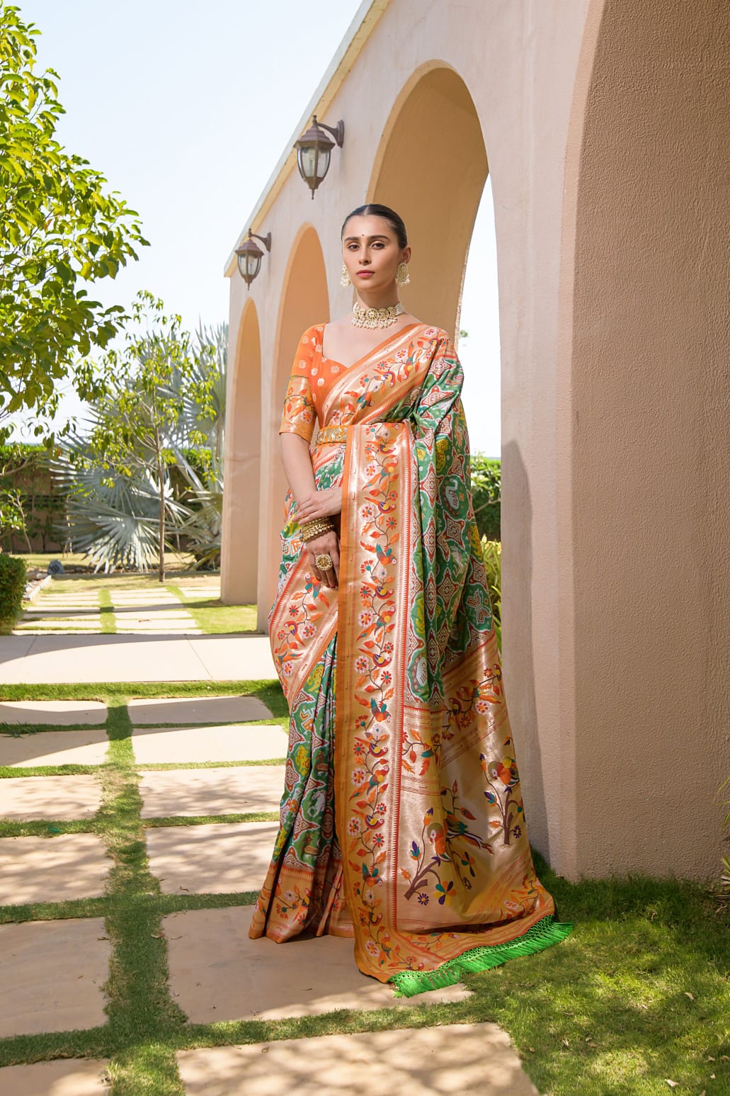Paithani Silk Saree with Zari Weaving Work