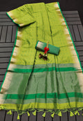 Soft Tussar Silk Saree with Zari Weaving