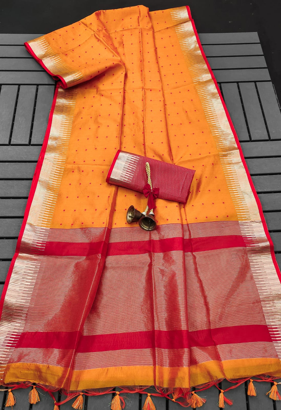 Soft Tussar Silk Saree with Zari Weaving