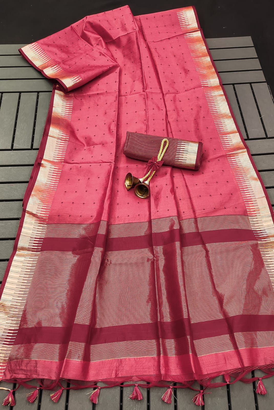 Soft Tussar Silk Saree with Zari Weaving