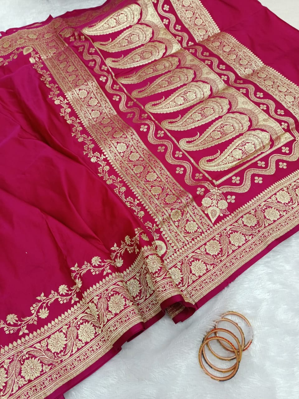 Premium soft banarasi silk saree with zari weaving work