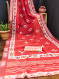 Soft Linen cotton saree