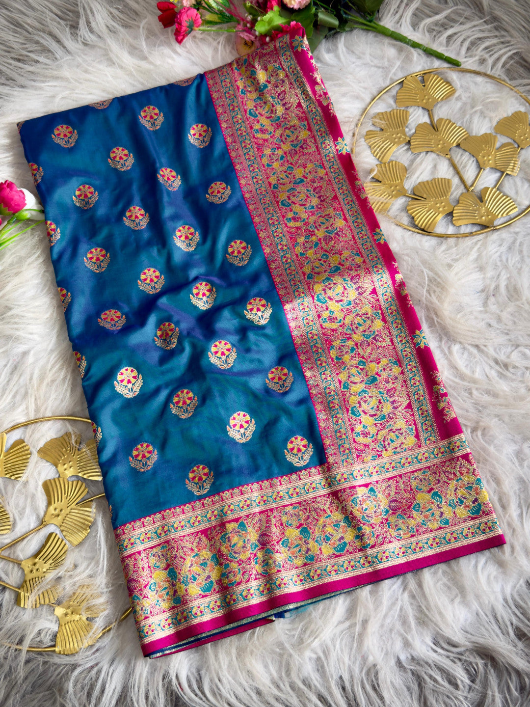 Kashmiri pashmina Silk saree