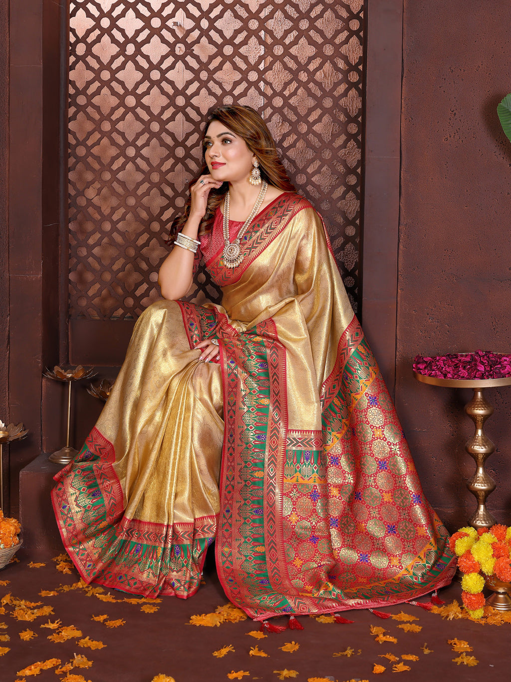 Kanjivaram tissue silk saree