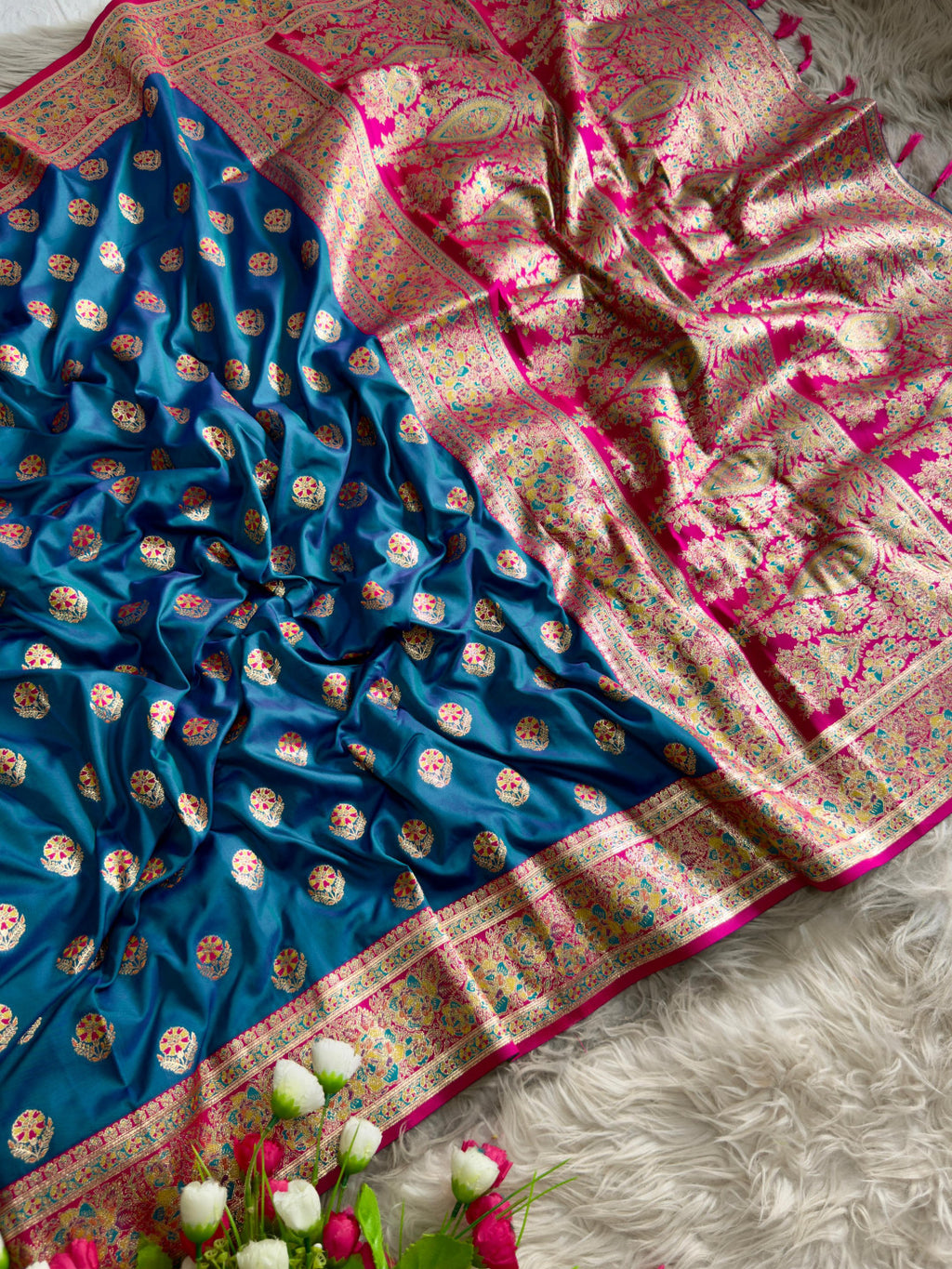 Kashmiri pashmina Silk saree