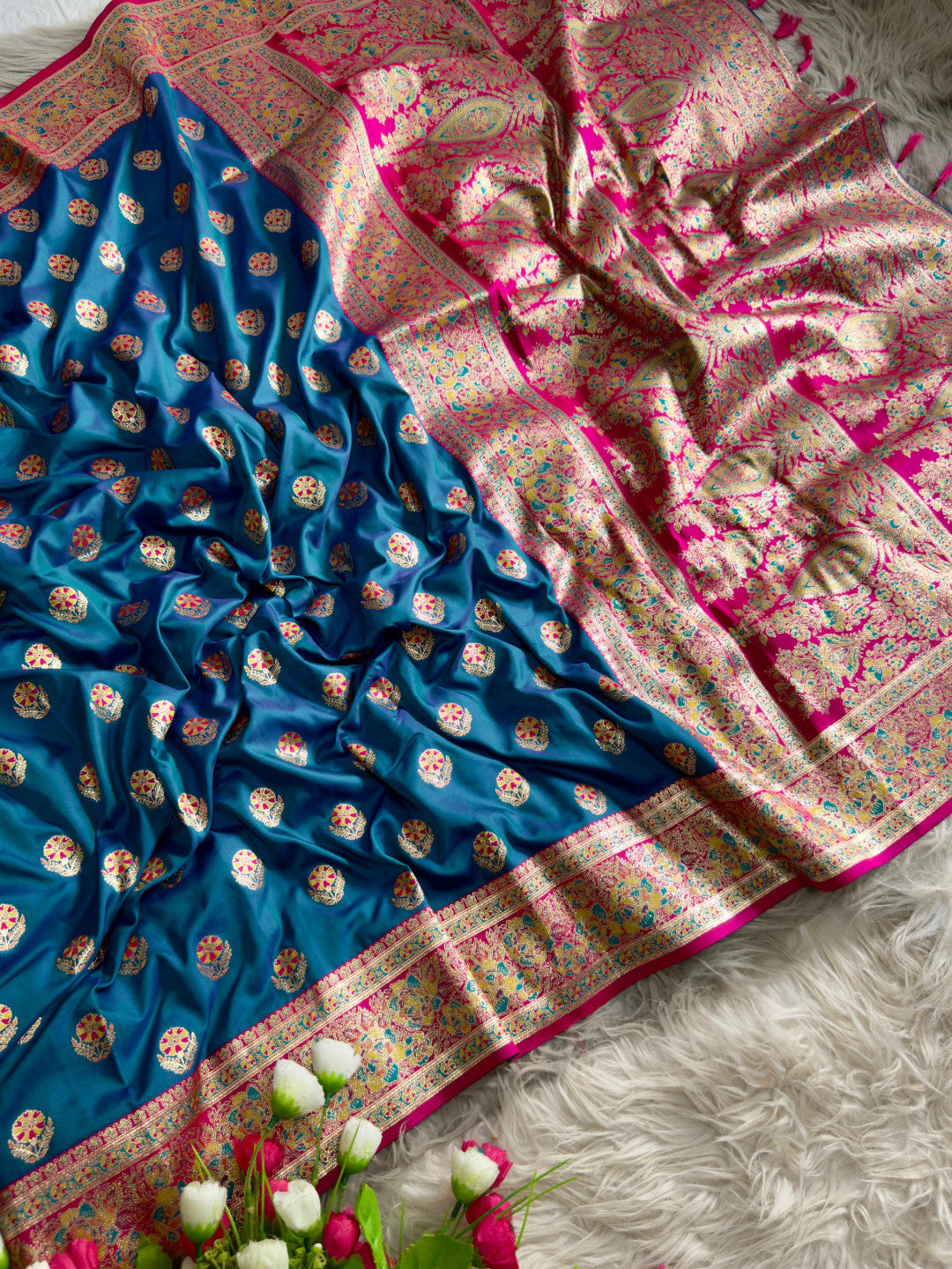 Kashmiri pashmina Silk saree