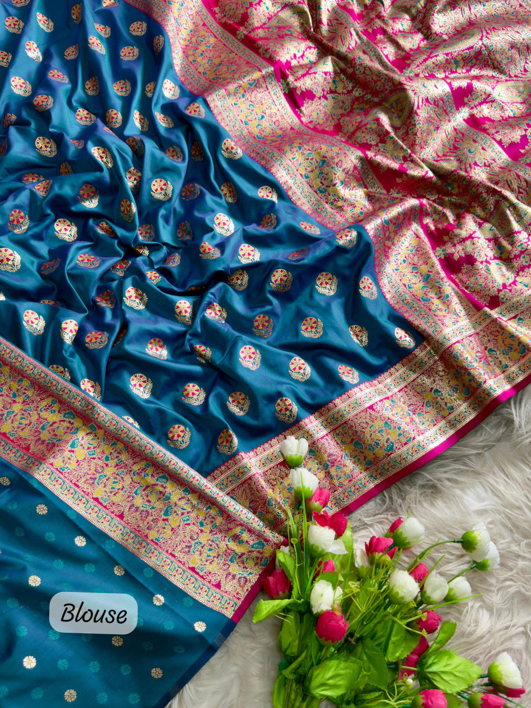 Kashmiri pashmina Silk saree