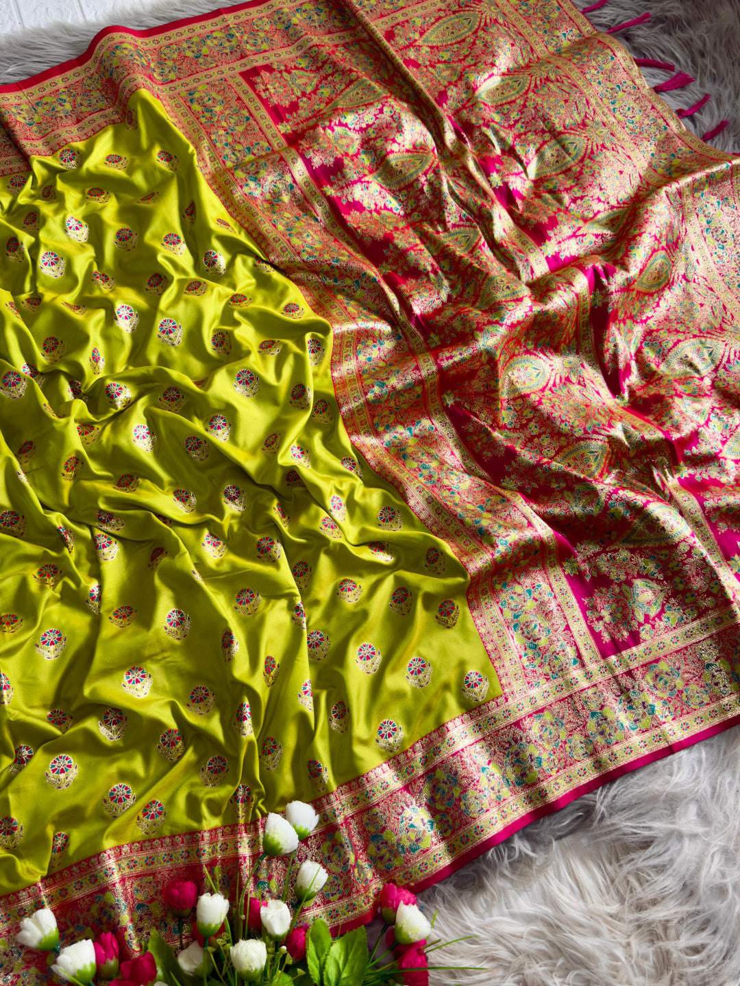 Kashmiri pashmina Silk saree
