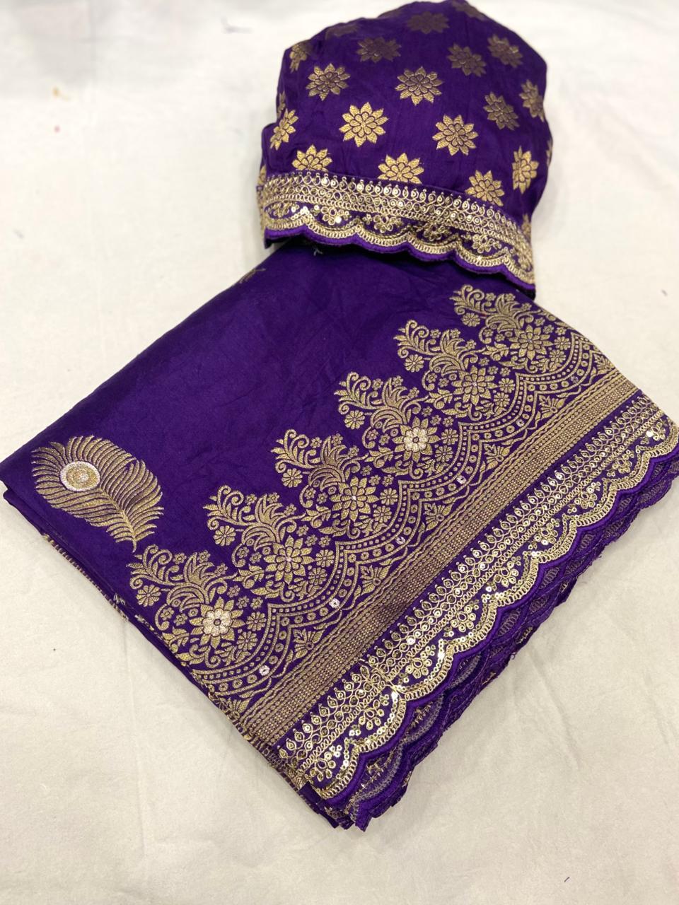 Khaddi georgette silk saree with coding sequence less border
