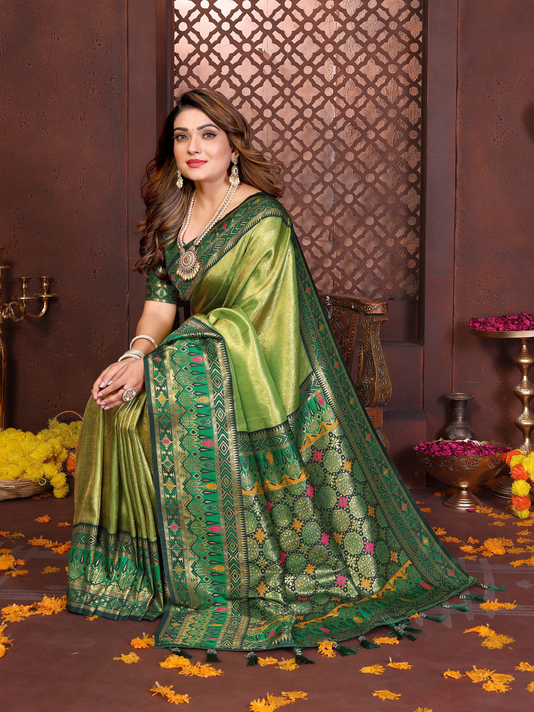 Kanjivaram tissue silk saree