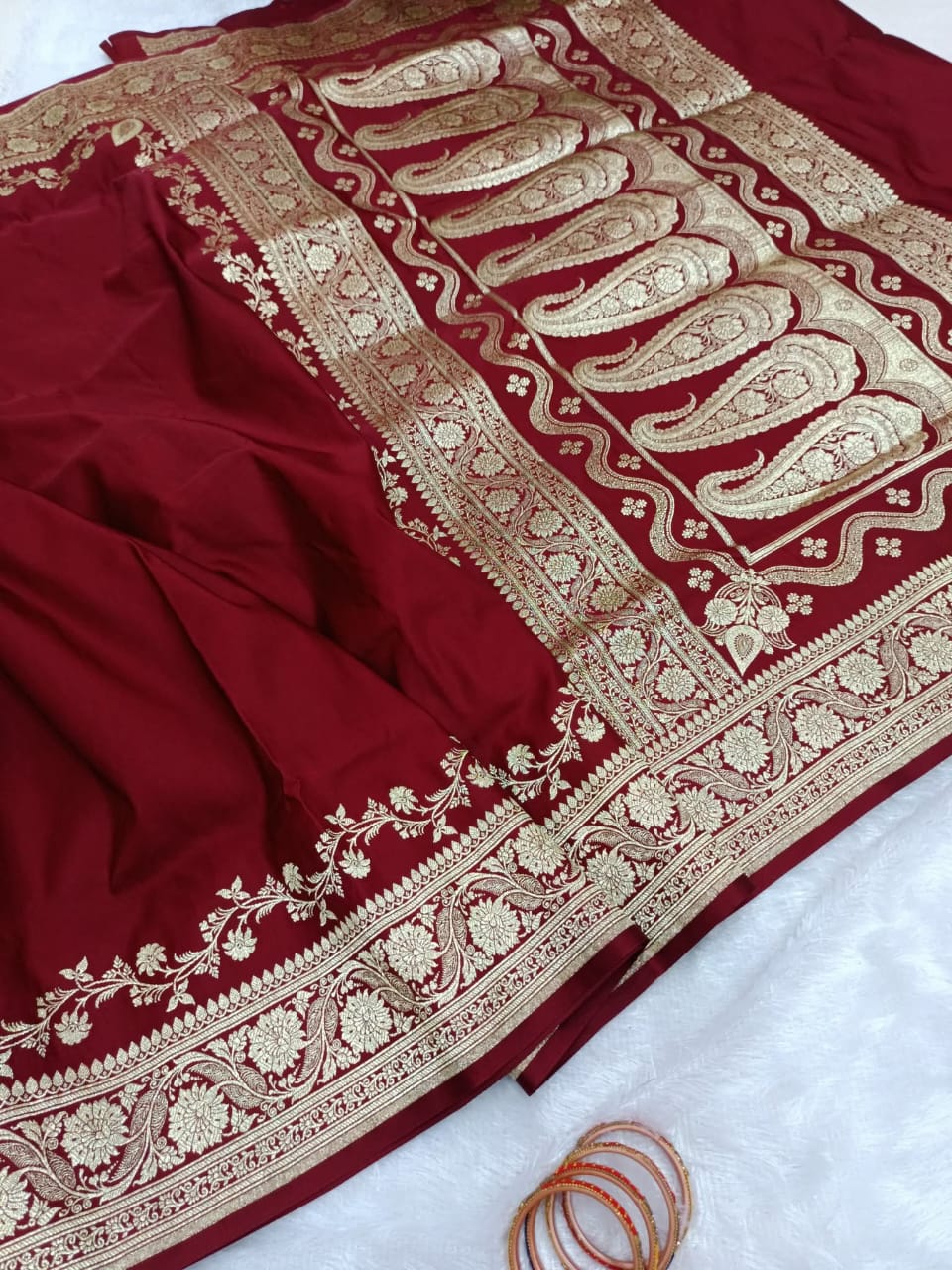 Premium soft banarasi silk saree with zari weaving work