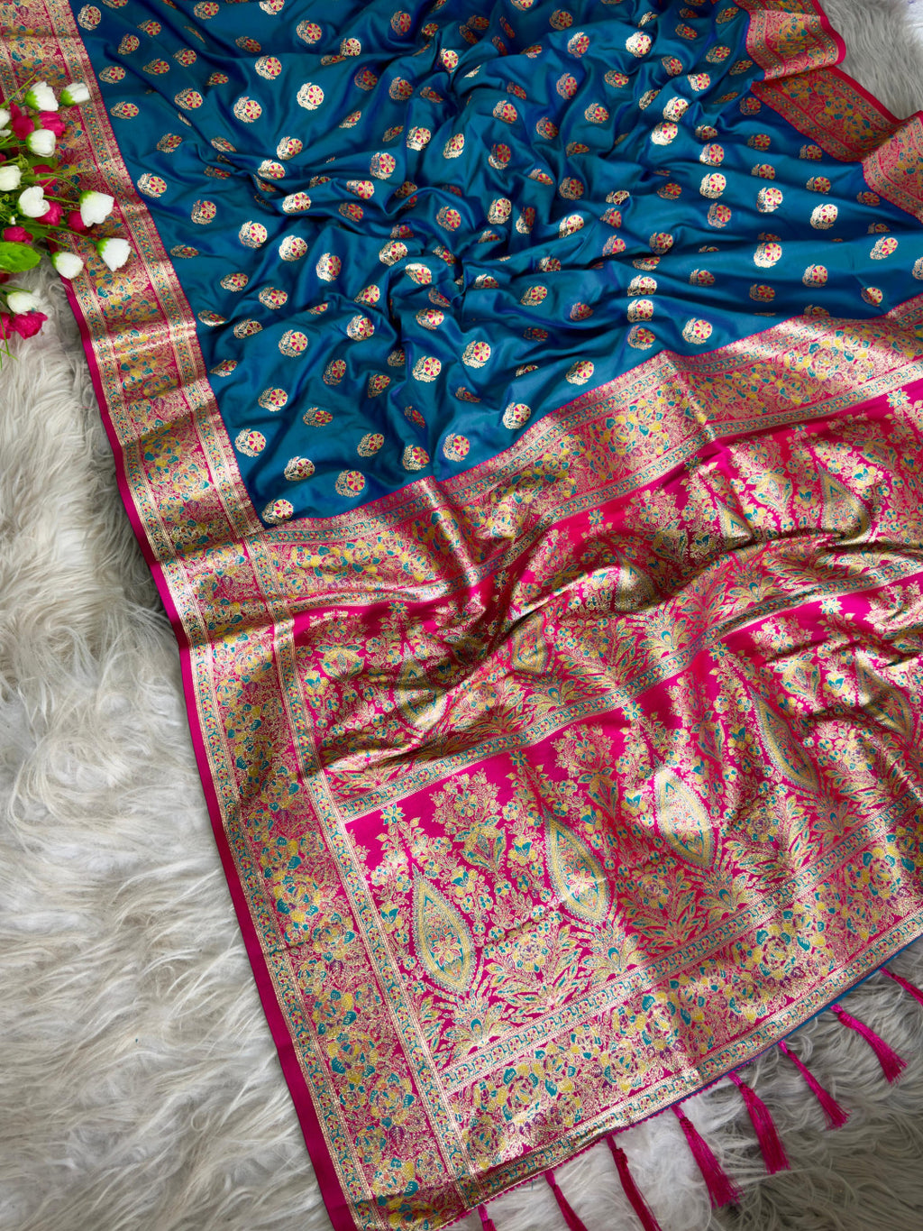 Kashmiri pashmina Silk saree