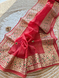 Banarasi Kota Silk Saree with Hand Gota Patti Work