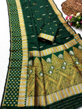 Soft silk banarasi saree with zari weaving work