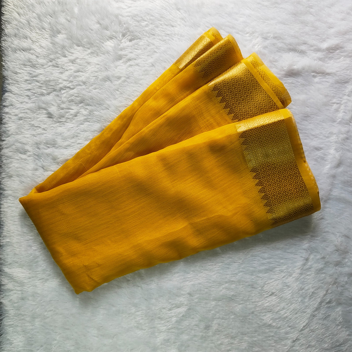 Golden yellow saree