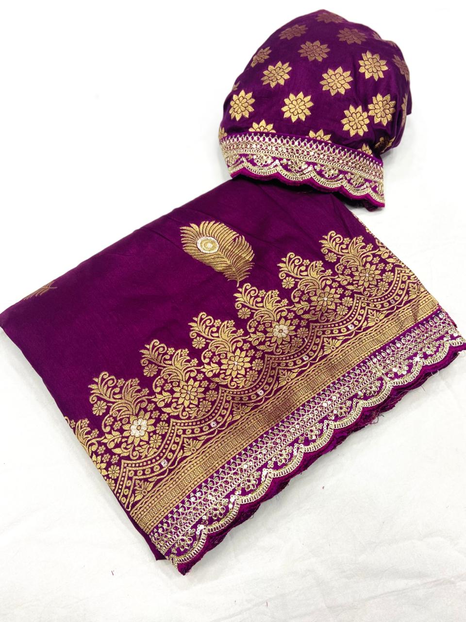 Khaddi georgette silk saree with coding sequence less border