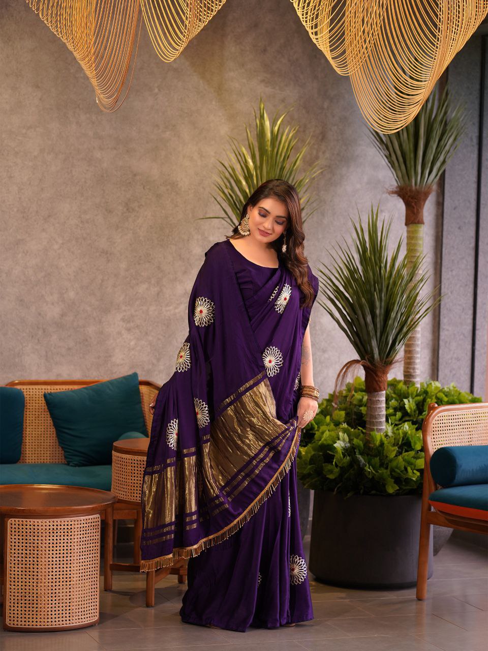 Pure Gajji Silk Saree