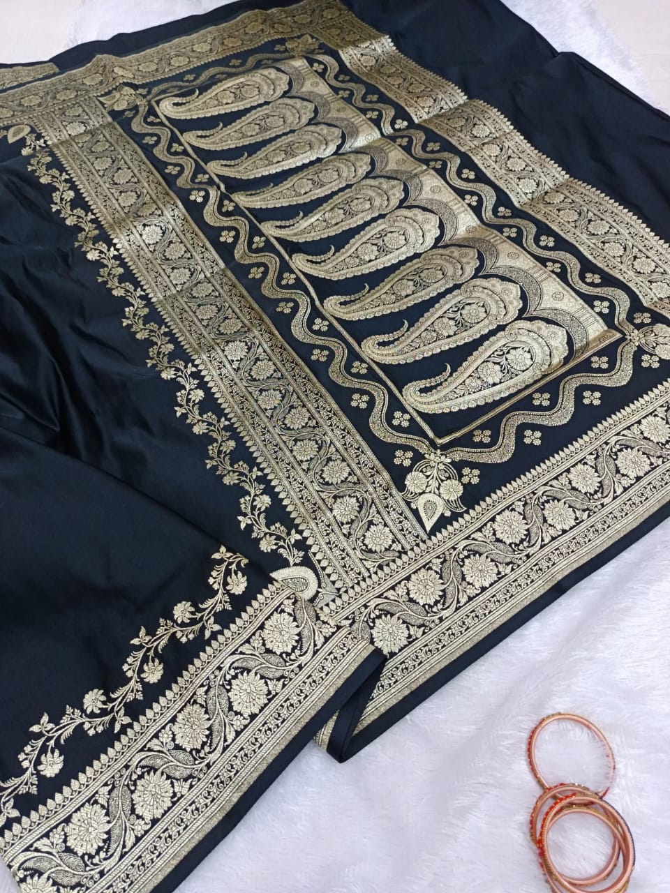 Premium soft banarasi silk saree with zari weaving work
