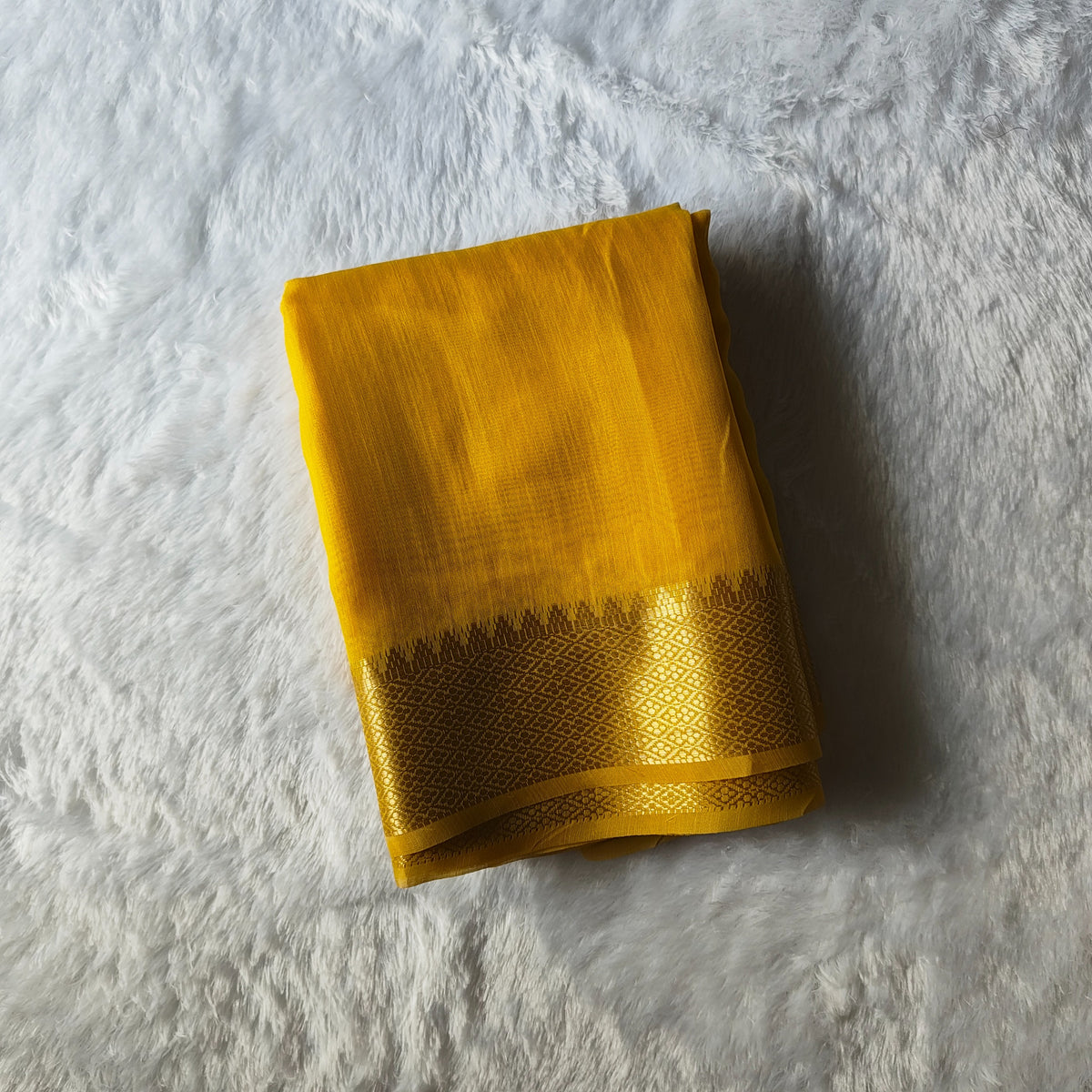 Golden yellow saree