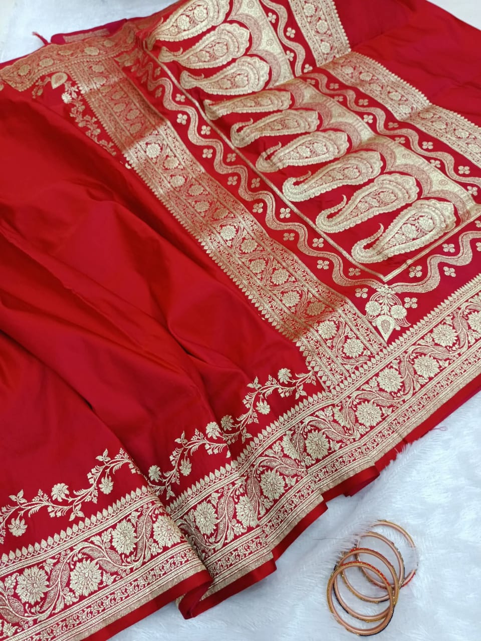 Premium soft banarasi silk saree with zari weaving work
