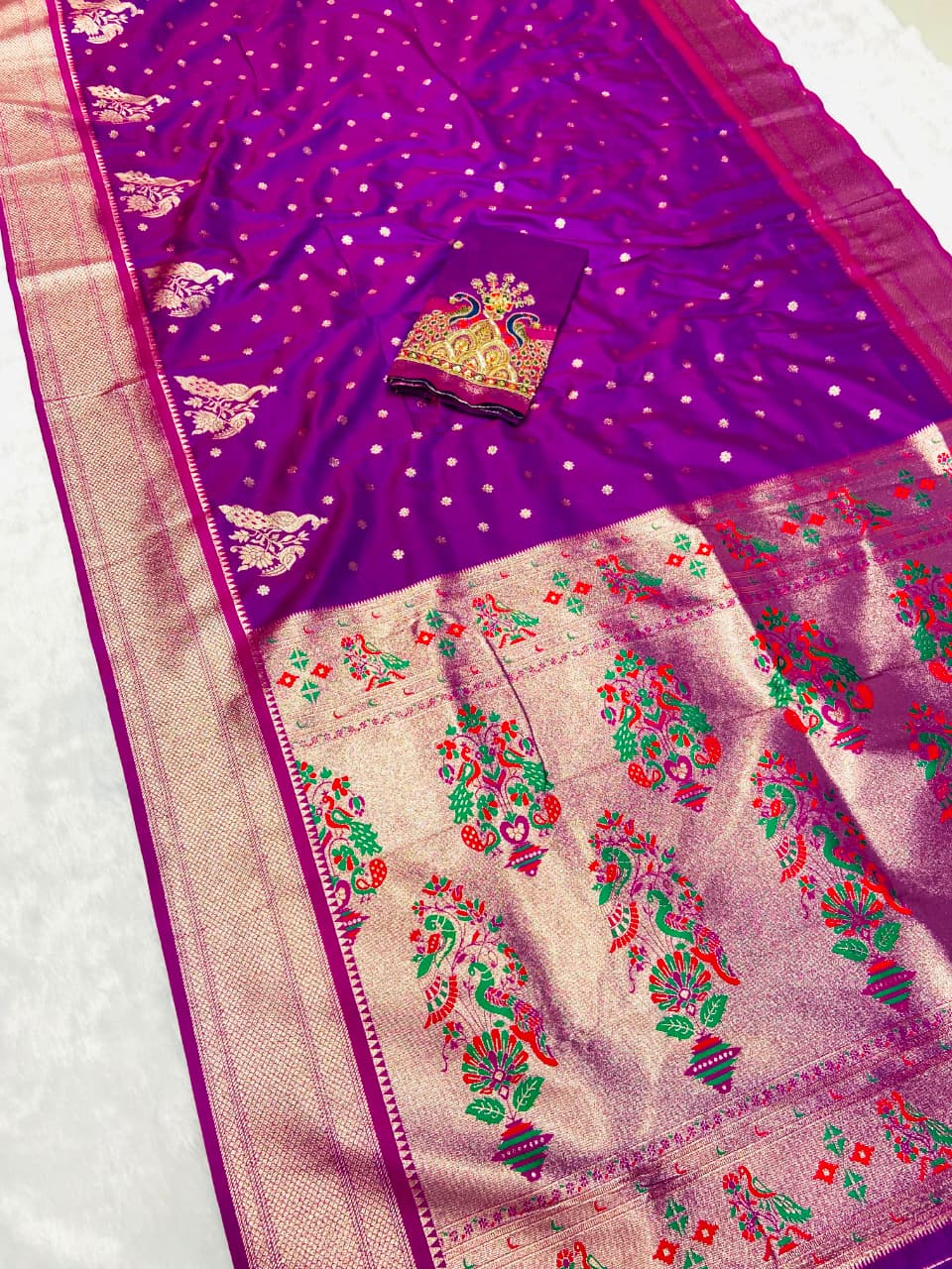 Premium soft banarasi silk saree with zari weaving work