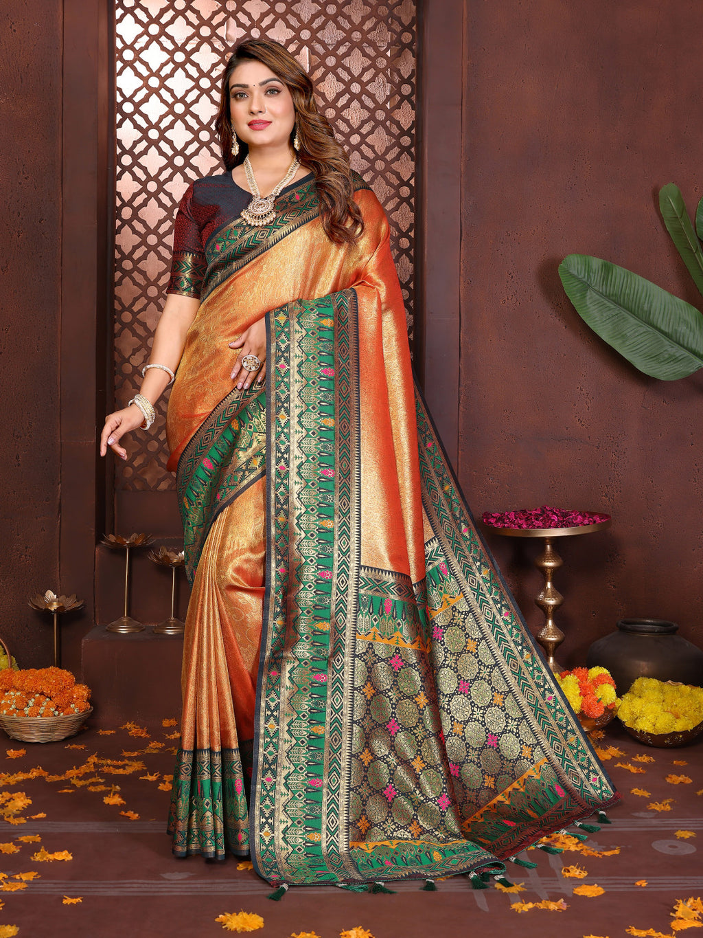 Kanjivaram tissue silk saree
