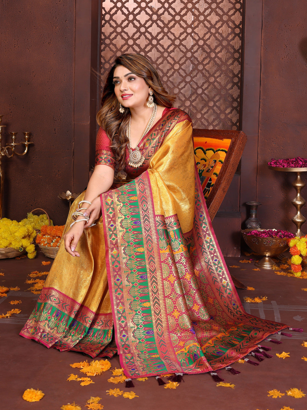Kanjivaram tissue silk saree