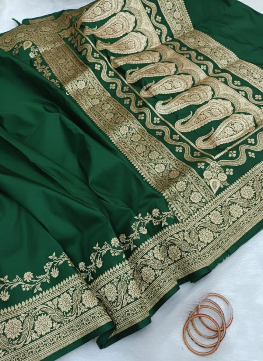 Premium soft banarasi silk saree with zari weaving work