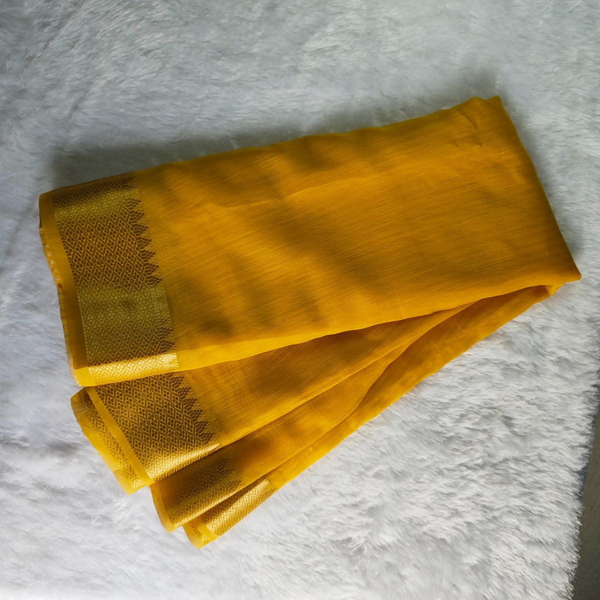 Golden yellow saree