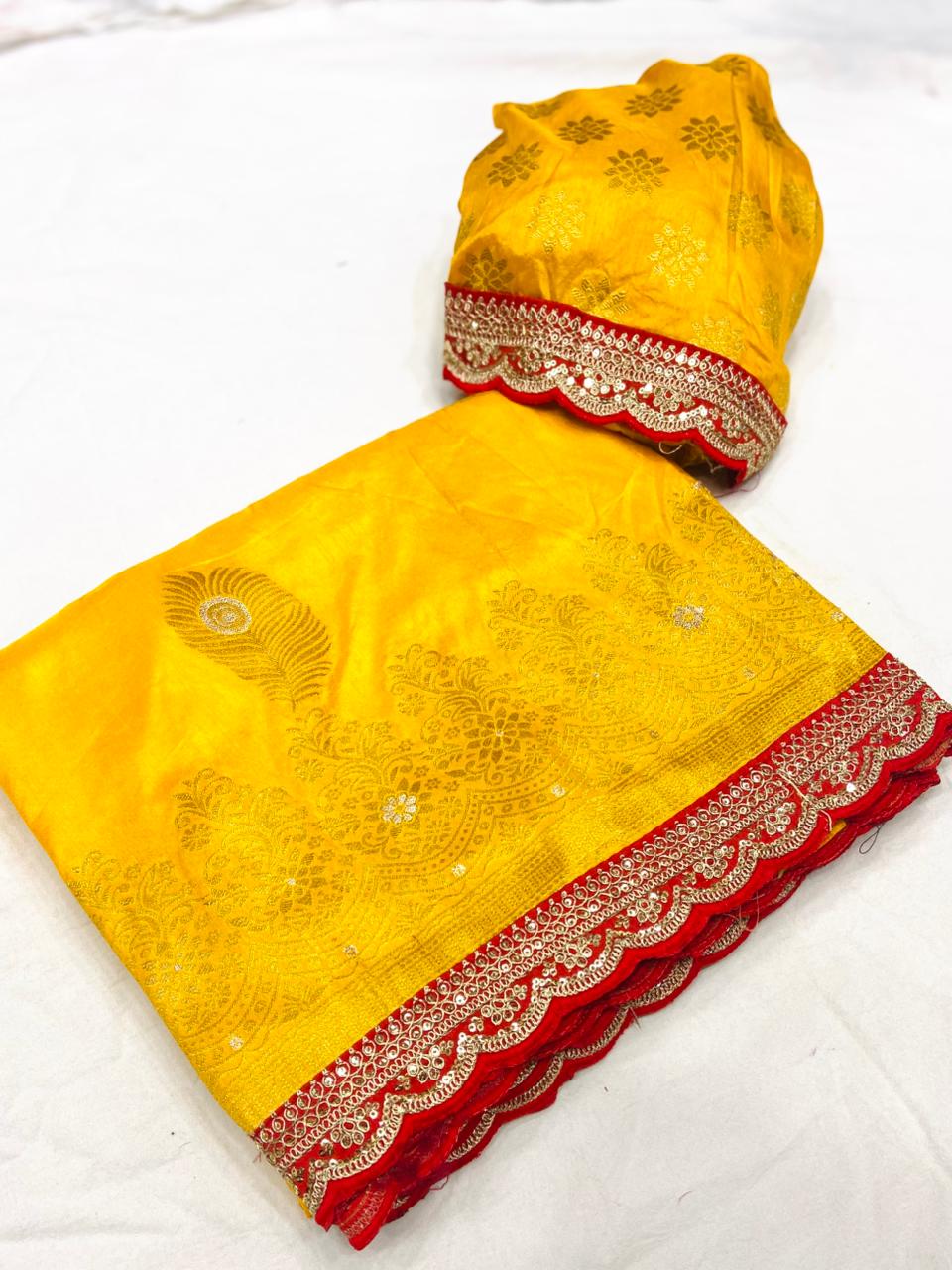Khaddi georgette silk saree with coding sequence less border