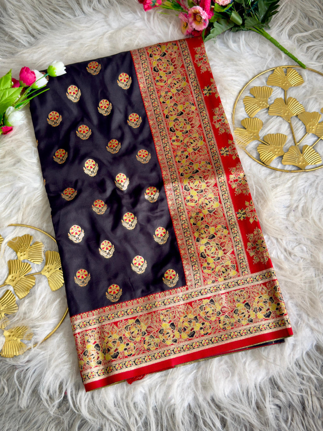 Kashmiri pashmina Silk saree