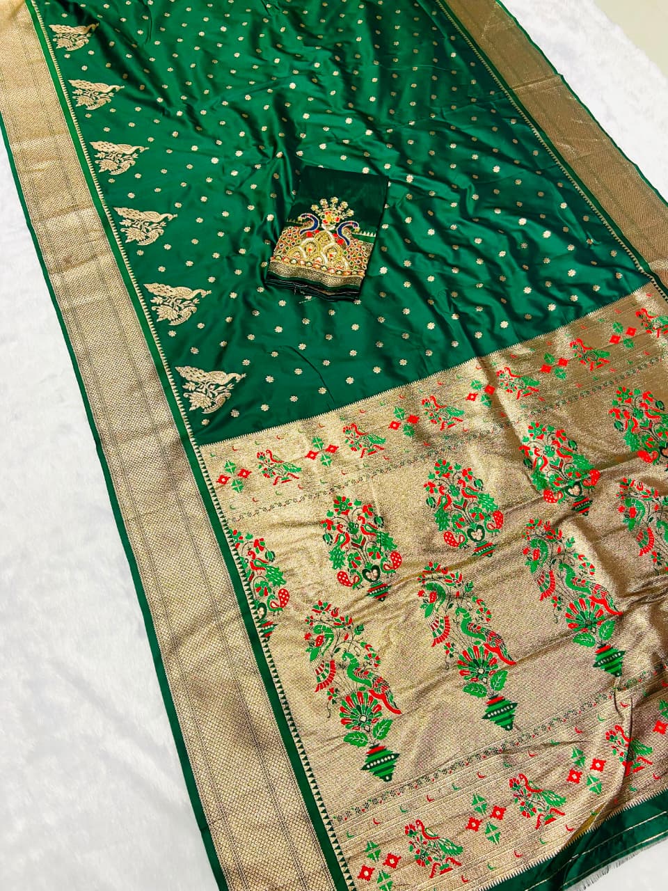 Premium soft banarasi silk saree with zari weaving work