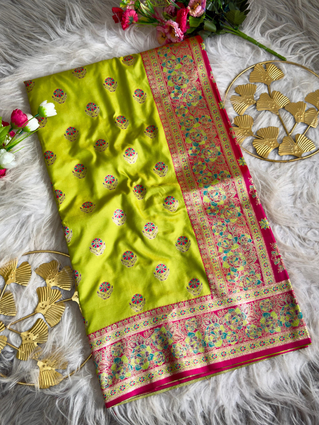 Kashmiri pashmina Silk saree