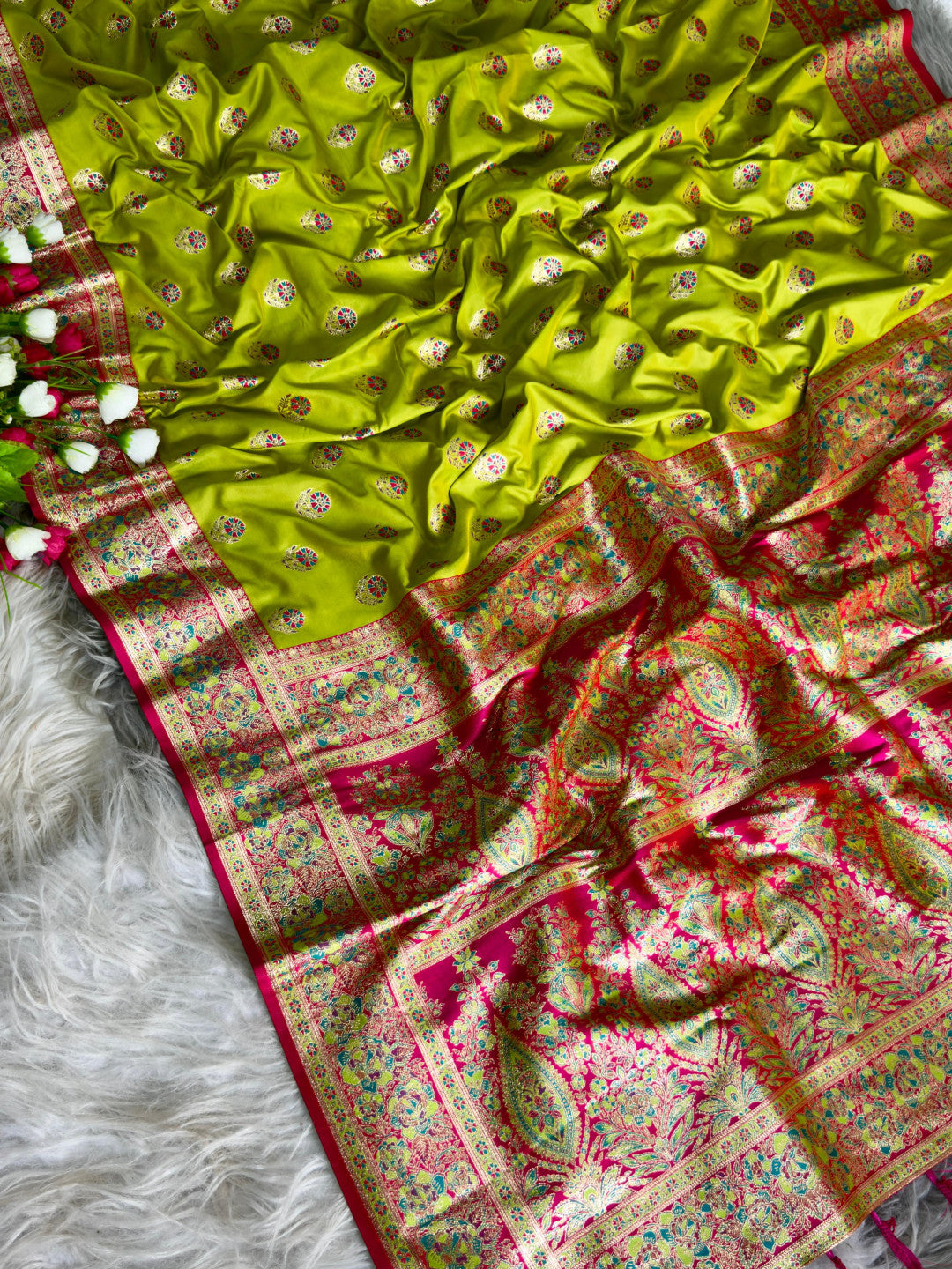 Kashmiri pashmina Silk saree