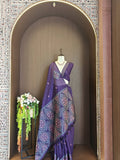 Soft muga cotton saree with pashmina resham weaving pallu work